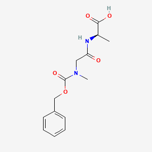 molecular formula C14H18N2O5 B14545286 N-[(Benzyloxy)carbonyl]-N-methylglycyl-D-alanine CAS No. 62246-14-4