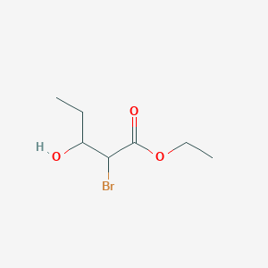 molecular formula C7H13BrO3 B14545389 Ethyl 2-bromo-3-hydroxypentanoate CAS No. 62317-35-5