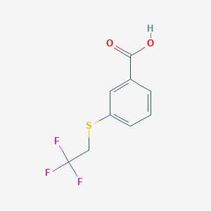 molecular formula C9H7F3O2S B1454543 3-[(2,2,2-Trifluoroethyl)sulfanyl]benzoic acid CAS No. 1343934-85-9