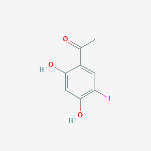molecular formula C8H7IO3 B14545445 Ethanone, 1-(2,4-dihydroxy-5-iodophenyl)- CAS No. 62069-33-4