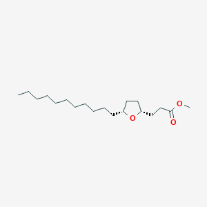 molecular formula C19H36O3 B14545473 methyl 3-[(2R,5R)-5-undecyloxolan-2-yl]propanoate CAS No. 62136-78-1