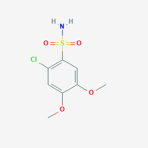 molecular formula C8H10ClNO4S B1454549 2-Chloro-4,5-dimethoxybenzene-1-sulfonamide CAS No. 1342859-02-2
