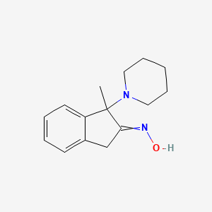 molecular formula C15H20N2O B14545514 N-[1-Methyl-1-(piperidin-1-yl)-1,3-dihydro-2H-inden-2-ylidene]hydroxylamine CAS No. 61957-17-3