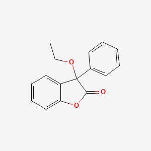 molecular formula C16H14O3 B14545566 2(3H)-Benzofuranone, 3-ethoxy-3-phenyl- CAS No. 62231-08-7