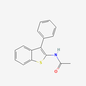 molecular formula C16H13NOS B14545580 Acetamide, N-(3-phenylbenzo[b]thien-2-yl)- CAS No. 62218-75-1