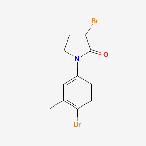 molecular formula C11H11Br2NO B1454561 3-Bromo-1-(4-bromo-3-methylphenyl)pyrrolidin-2-one CAS No. 1343739-99-0