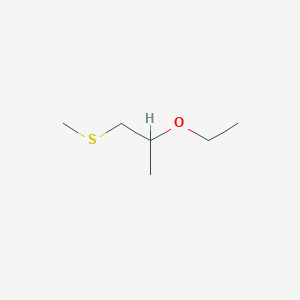 molecular formula C6H14OS B14545610 Propane, 2-ethoxy-1-(methylthio)- CAS No. 62162-18-9