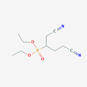 molecular formula C10H17N2O3P B14545681 Diethyl (1,4-dicyanobutan-2-yl)phosphonate CAS No. 61921-66-2