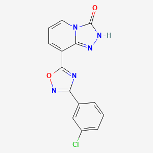 molecular formula C14H8ClN5O2 B1454571 8-[3-(3-chlorophenyl)-1,2,4-oxadiazol-5-yl][1,2,4]triazolo[4,3-a]pyridin-3(2H)-one CAS No. 1239789-15-1