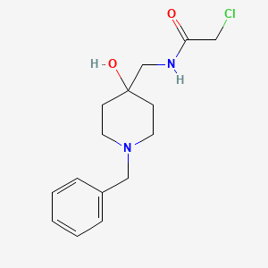 molecular formula C15H21ClN2O2 B1454572 N-((1-苄基-4-羟基哌啶-4-基)甲基)-2-氯乙酰胺 CAS No. 1169699-63-1