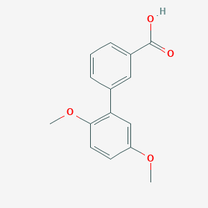 molecular formula C15H14O4 B1454573 2',5'-DIMETHOXYBIPHENYL-3-CARBOXYLIC ACID CAS No. 925909-06-4