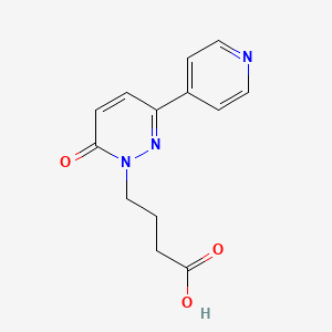 molecular formula C13H13N3O3 B1454577 4-(6-oxo-3-pyridin-4-ylpyridazin-1(6H)-yl)butanoic acid CAS No. 1283108-84-8