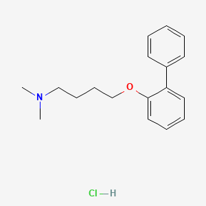 molecular formula C18H24ClNO B14545780 N,N-dimethyl-4-(2-phenylphenoxy)butan-1-amine;hydrochloride CAS No. 62232-77-3