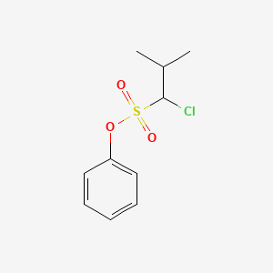 molecular formula C10H13ClO3S B14545782 Phenyl 1-chloro-2-methylpropane-1-sulfonate CAS No. 61980-90-3