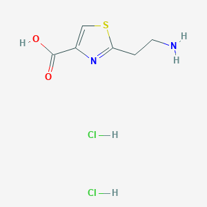 molecular formula C6H10Cl2N2O2S B1454579 2-(2-Aminoethyl)-1,3-thiazole-4-carboxylic acid dihydrochloride CAS No. 1215336-04-1
