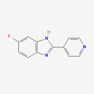 molecular formula C12H8FN3 B1454580 5-Fluoro-2-(4-pyridyl)-1H-benzimidazole CAS No. 1309602-25-2