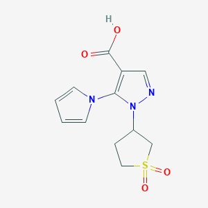 1-(1,1-dioxidotetrahydro-3-thienyl)-5-(1H-pyrrol-1-yl)-1H-pyrazole-4-carboxylic acid
