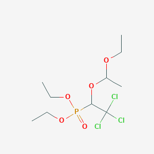 molecular formula C10H20Cl3O5P B14545817 Diethyl [2,2,2-trichloro-1-(1-ethoxyethoxy)ethyl]phosphonate CAS No. 61716-60-7