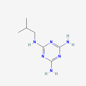 molecular formula C7H14N6 B14545828 N~2~-(2-Methylpropyl)-1,3,5-triazine-2,4,6-triamine CAS No. 61912-30-9