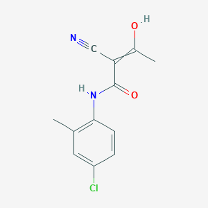 molecular formula C12H11ClN2O2 B14545851 N-(4-Chloro-2-methylphenyl)-2-cyano-3-hydroxybut-2-enamide CAS No. 62004-28-8
