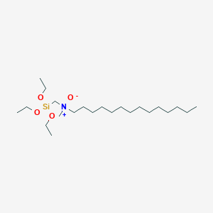 molecular formula C22H49NO4Si B14545860 N-Methyl-N-[(triethoxysilyl)methyl]tetradecan-1-amine N-oxide CAS No. 62117-48-0