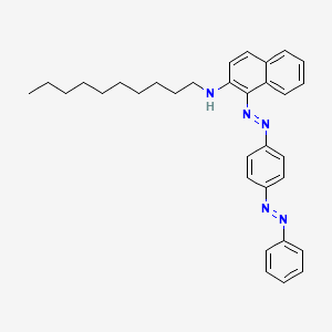 molecular formula C32H37N5 B14545876 N-Decyl-1-[(E)-{4-[(E)-phenyldiazenyl]phenyl}diazenyl]naphthalen-2-amine CAS No. 62072-70-2