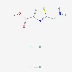 molecular formula C6H10Cl2N2O2S B1454588 Methyl 2-(aminomethyl)-1,3-thiazole-4-carboxylate dihydrochloride CAS No. 1219173-79-1