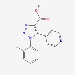 1-(2-methylphenyl)-5-(pyridin-4-yl)-1H-1,2,3-triazole-4-carboxylic acid