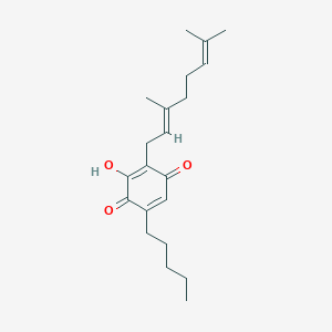 2-[(2E)-3,7-dimethylocta-2,6-dienyl]-3-hydroxy-5-pentylcyclohexa-2,5-diene-1,4-dione