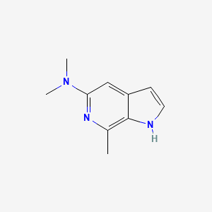 molecular formula C10H13N3 B1454594 N,N,7-trimethyl-1H-pyrrolo[2,3-c]pyridin-5-amine CAS No. 1082040-94-5