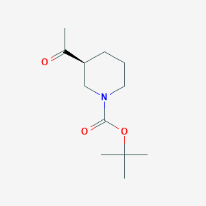 molecular formula C12H21NO3 B1454595 (S)-1-Boc-3-acetylpiperidine CAS No. 1008563-06-1