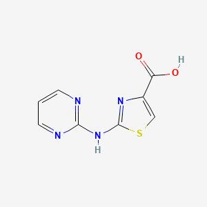 molecular formula C8H6N4O2S B1454601 2-(Pyrimidin-2-ylamino)-1,3-thiazole-4-carboxylic acid CAS No. 1283109-30-7