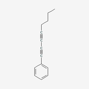 molecular formula C14H14 B14546018 Benzene, 1,3-octadiynyl- CAS No. 62217-45-2