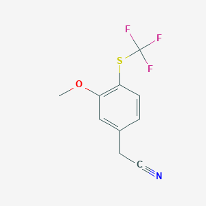 2-{3-Methoxy-4-[(trifluoromethyl)sulfanyl]phenyl}acetonitrile