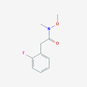 molecular formula C10H12FNO2 B1454606 2-(2-Fluorophenyl)-N-methoxy-N-methylacetamide CAS No. 946402-23-9