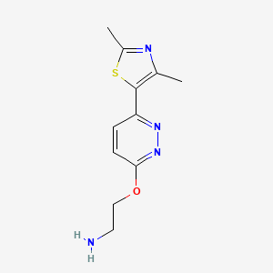 molecular formula C11H14N4OS B1454610 (2-([6-(2,4-Dimethyl-1,3-thiazol-5-YL)pyridazin-3-YL]oxy)ethyl)amine CAS No. 1283108-61-1