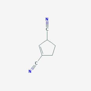 molecular formula C7H6N2 B14546107 Cyclopent-1-ene-1,3-dicarbonitrile CAS No. 62198-20-3