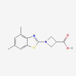 molecular formula C13H14N2O2S B1454611 1-(4,6-Dimethyl-1,3-benzothiazol-2-yl)azetidine-3-carboxylic acid CAS No. 1283109-11-4