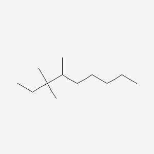 molecular formula C12H26 B14546115 3,3,4-Trimethylnonane CAS No. 62184-18-3