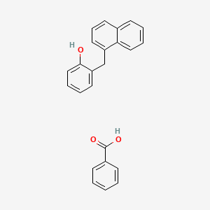 molecular formula C24H20O3 B14546123 Benzoic acid;2-(naphthalen-1-ylmethyl)phenol CAS No. 62314-94-7