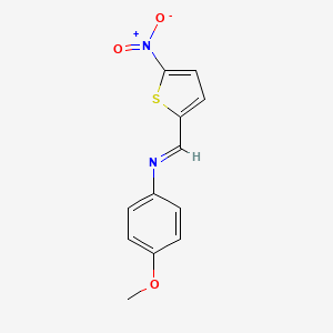 molecular formula C12H10N2O3S B14546164 Benzenamine, 4-methoxy-N-[(5-nitro-2-thienyl)methylene]- CAS No. 62128-01-2