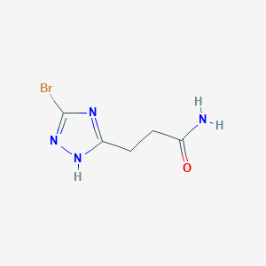 molecular formula C5H7BrN4O B1454617 3-(3-bromo-1H-1,2,4-triazol-5-yl)propanamide CAS No. 1279219-37-2