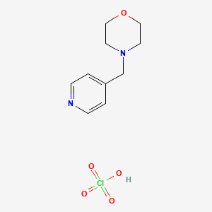 molecular formula C10H15ClN2O5 B14546203 Morpholine, 4-(4-pyridinylmethyl)-, monoperchlorate CAS No. 61777-52-4