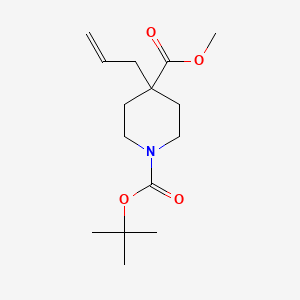 molecular formula C15H25NO4 B1454621 1-tert-Butyl 4-methyl 4-allylpiperidine-1,4-dicarboxylate CAS No. 441774-09-0