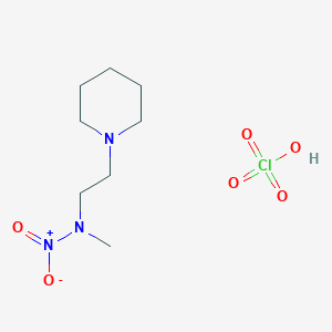 molecular formula C8H18ClN3O6 B14546211 N-methyl-N-(2-piperidin-1-ylethyl)nitramide;perchloric acid CAS No. 62145-83-9