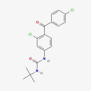 molecular formula C18H18Cl2N2O2 B14546216 N-tert-Butyl-N'-[3-chloro-4-(4-chlorobenzoyl)phenyl]urea CAS No. 61706-10-3