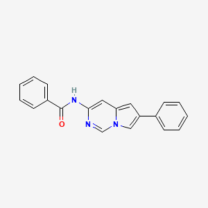 molecular formula C20H15N3O B14546221 Benzamide, N-(6-phenylpyrrolo[1,2-c]pyrimidin-3-yl)- CAS No. 61736-28-5
