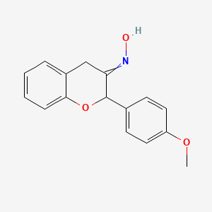 molecular formula C16H15NO3 B14546228 N-[2-(4-Methoxyphenyl)-2H-1-benzopyran-3(4H)-ylidene]hydroxylamine CAS No. 62232-19-3