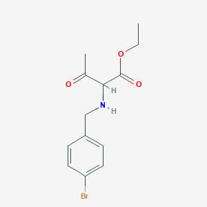 molecular formula C13H16BrNO3 B14546233 Ethyl 2-{[(4-bromophenyl)methyl]amino}-3-oxobutanoate CAS No. 61838-87-7