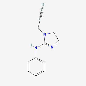 molecular formula C12H13N3 B14546289 N-Phenyl-1-(prop-2-yn-1-yl)-4,5-dihydro-1H-imidazol-2-amine CAS No. 61940-02-1